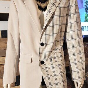 SOLD--SHEIN --2 BUTTON, ODD SIDED BLAZER